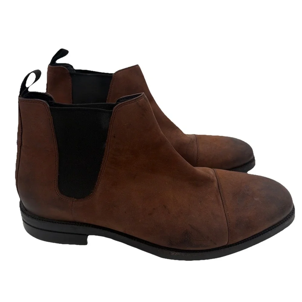 Cole Haan Wagner Grand Chelsea Boots‎ Men's Size 12 M Brown Leather Waterproof